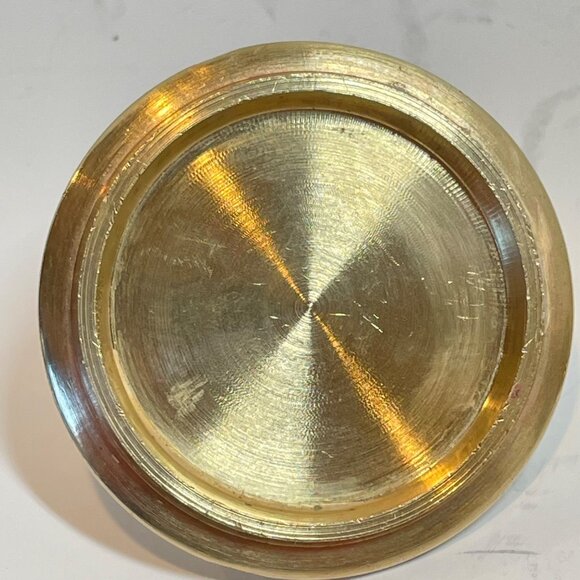 Solid Brass Round Lid & Base With Slot For Storage Or Collection - Picture 8 of 9